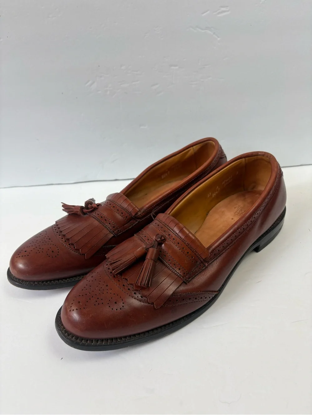 Allen Edmonds Brown Bridgeton Kiltie Tassel Dress Loafers Men’s size 13 A 5049